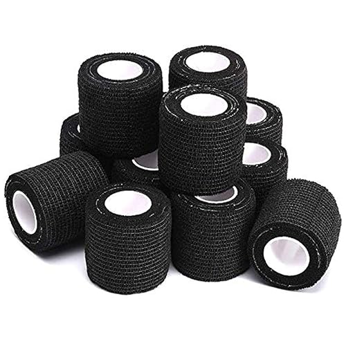 Miniatura 6 de Denergy - 6 unidades de cinta adhesiva de agarre para bolígrafo PMU, cinta adhesiva cohesiva para deportes, vendaje adhesivo para máquina de