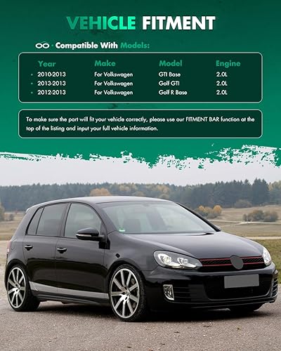 Miniatura 2 de SCITOO Alerón de techo de ventana trasera de fibra de carbono para 2010-2013 para Volkswagen Golf 6 GTI Alerón de techo de ventana trasera negro