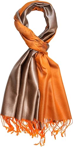 Sciarpa Invernale Donna - Pashmina Bicolore 200x65cm - Cashmere Morbido E Caldo - Foto 6