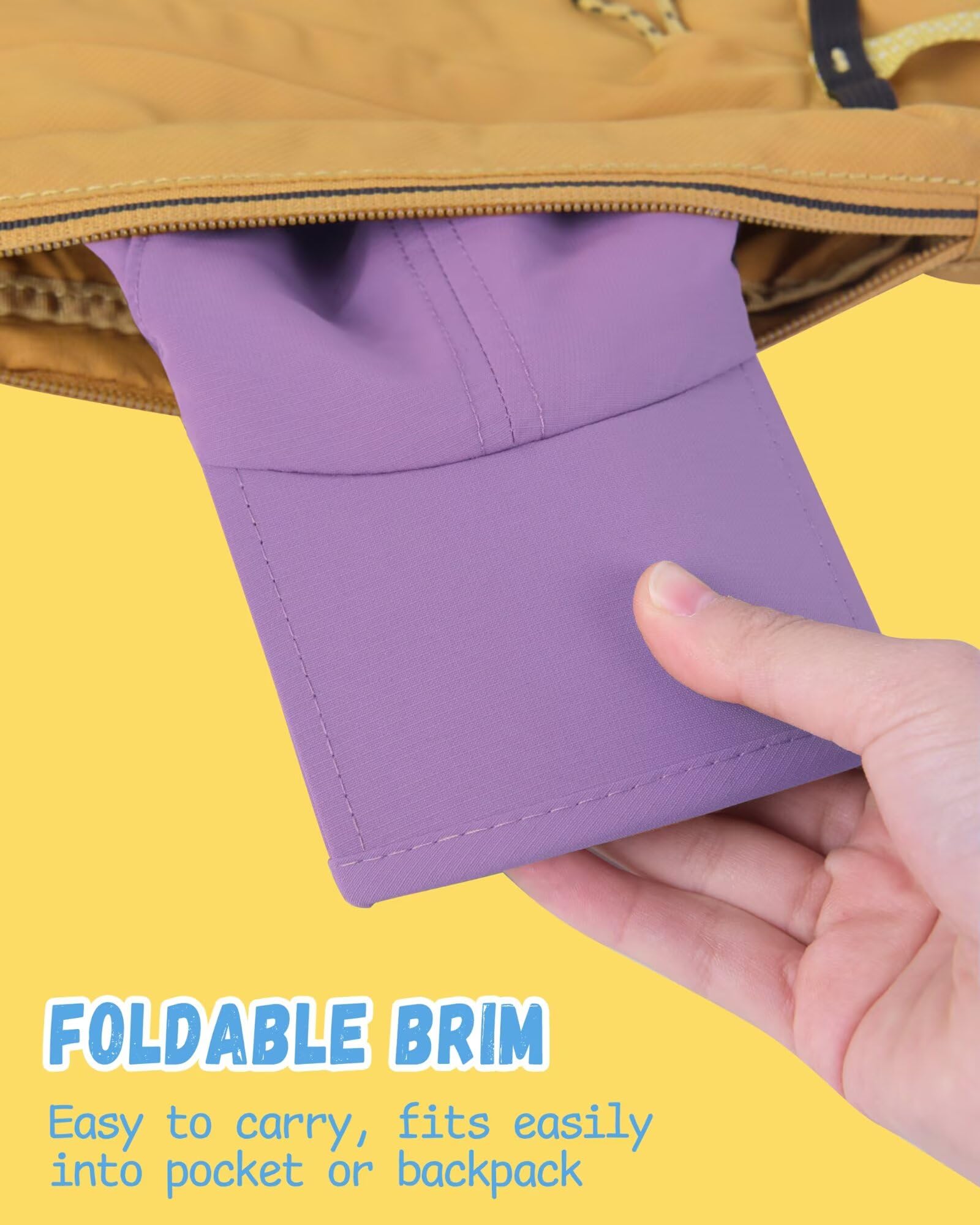 Gorra para niños UPF50+ Plegable protección Solar Ligera Transpirable 2-9 años
