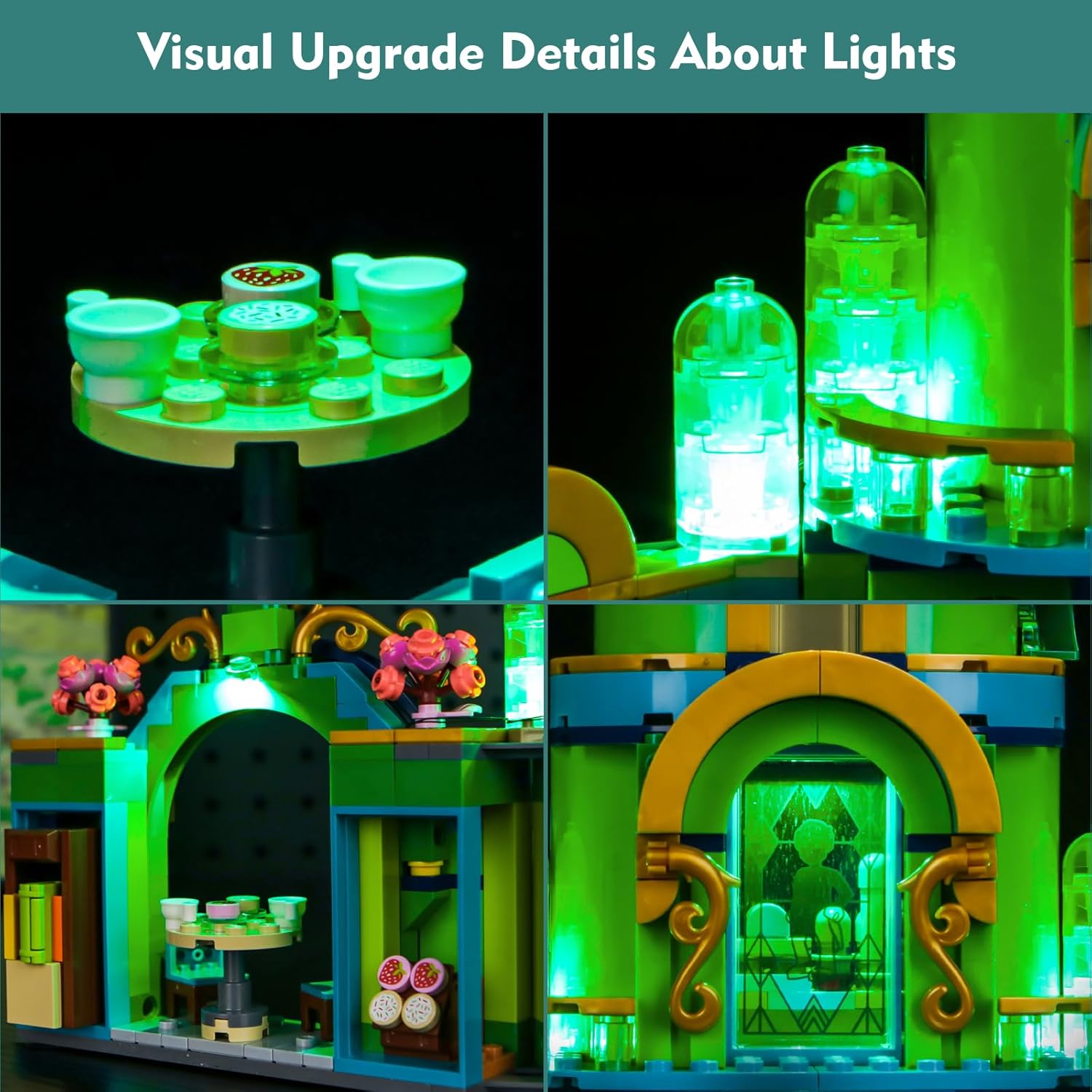 LED Light Kit Compatible with Lego Wicked Welcome to Emerald City 75684 -No Models Only Light, Creative Lighting Set Accessories Compatible with Lego 75684 Emerald City