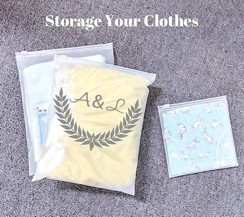 50-500PCS Custom Clothes Packing Bags for Shipping, Frosted Zipper Plastic Bag for Clothing, Clear Apparel Bags for Small Business, T-Shirt, Document, Selling Packing Bags with Your Design (50PCS) - Thumbnail 4