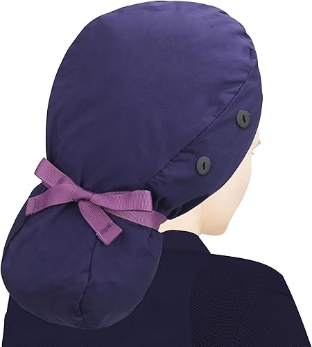 Miniatura 3 de ABAMERICA Scrub Caps for Women Surgical Caps Nurse Hat Functional Ponytail Holder for Long Hair Single or Satin-Lined