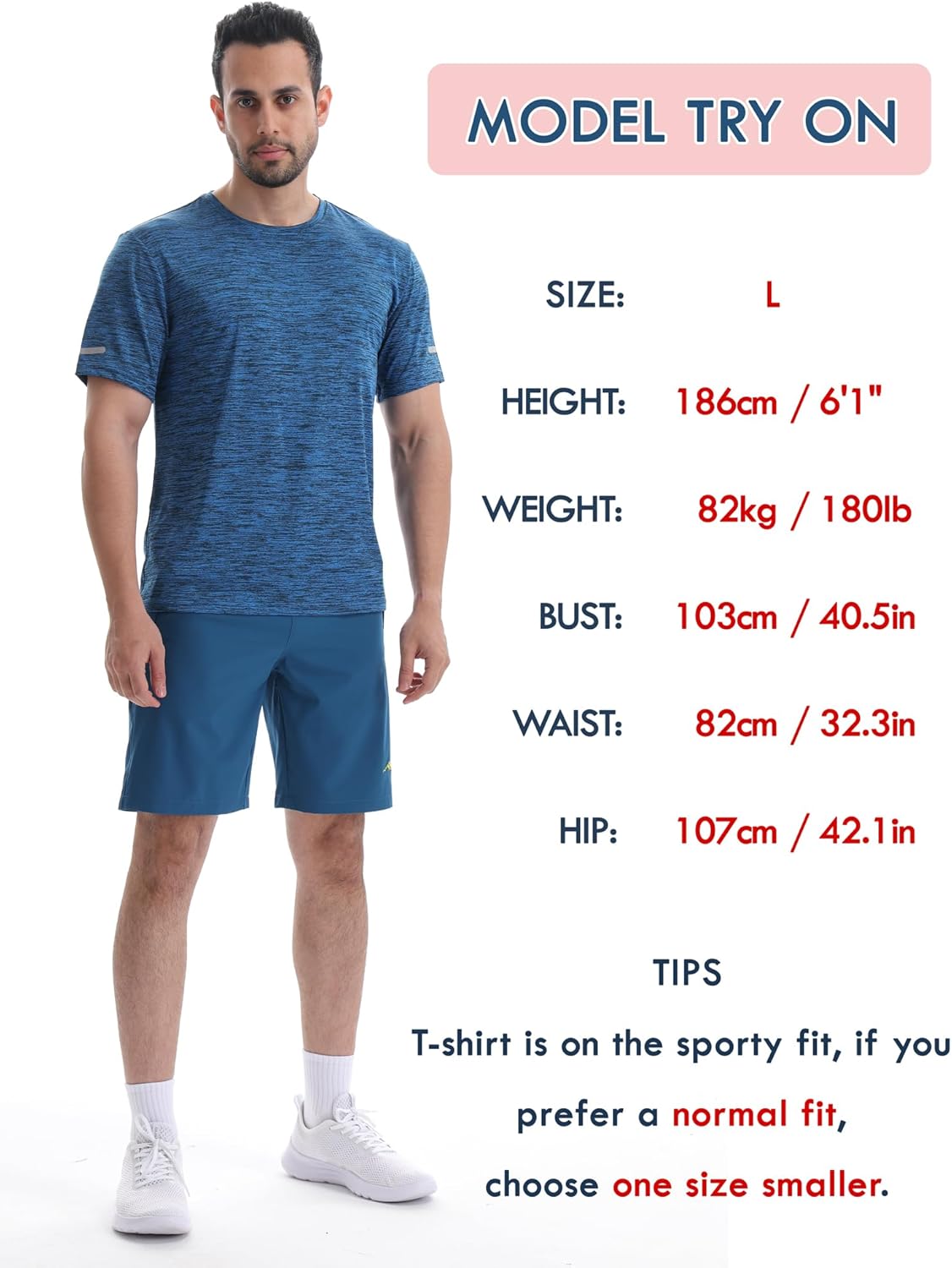 Men's Workout Shirts Shorts Sleeve Quick Dry Moisture Wicking Athletic T-Shirts - Image 2