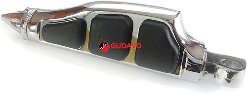 Miniatura 4 de Clavijas de pie de aluminio cromado para motocicleta pedal trasero Pasajeros con soportes para Honda VT1100 Sombra Sabre 2000-2007 (GTW Chrome)