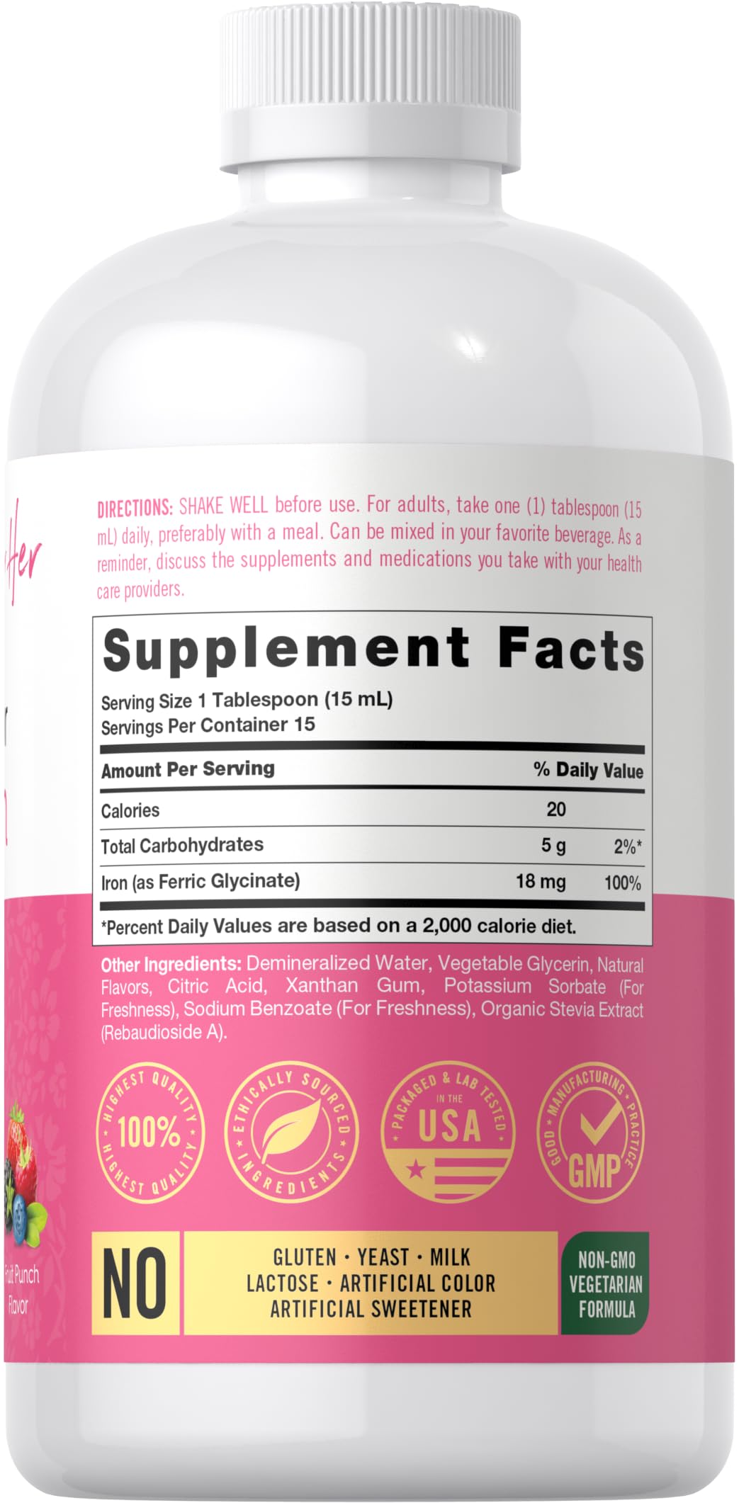 Carlyle Liquid Iron Supplement for Women | 8 fl oz — Amazon image 2