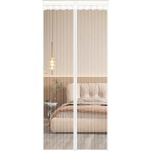 Magnetic Hands-Free Mesh 35"x79", Heavy Duty Screen Door Curtain, Hands Free Magnet Patio Screen, Heavy Duty Double Doors Screen Closure with Magnets