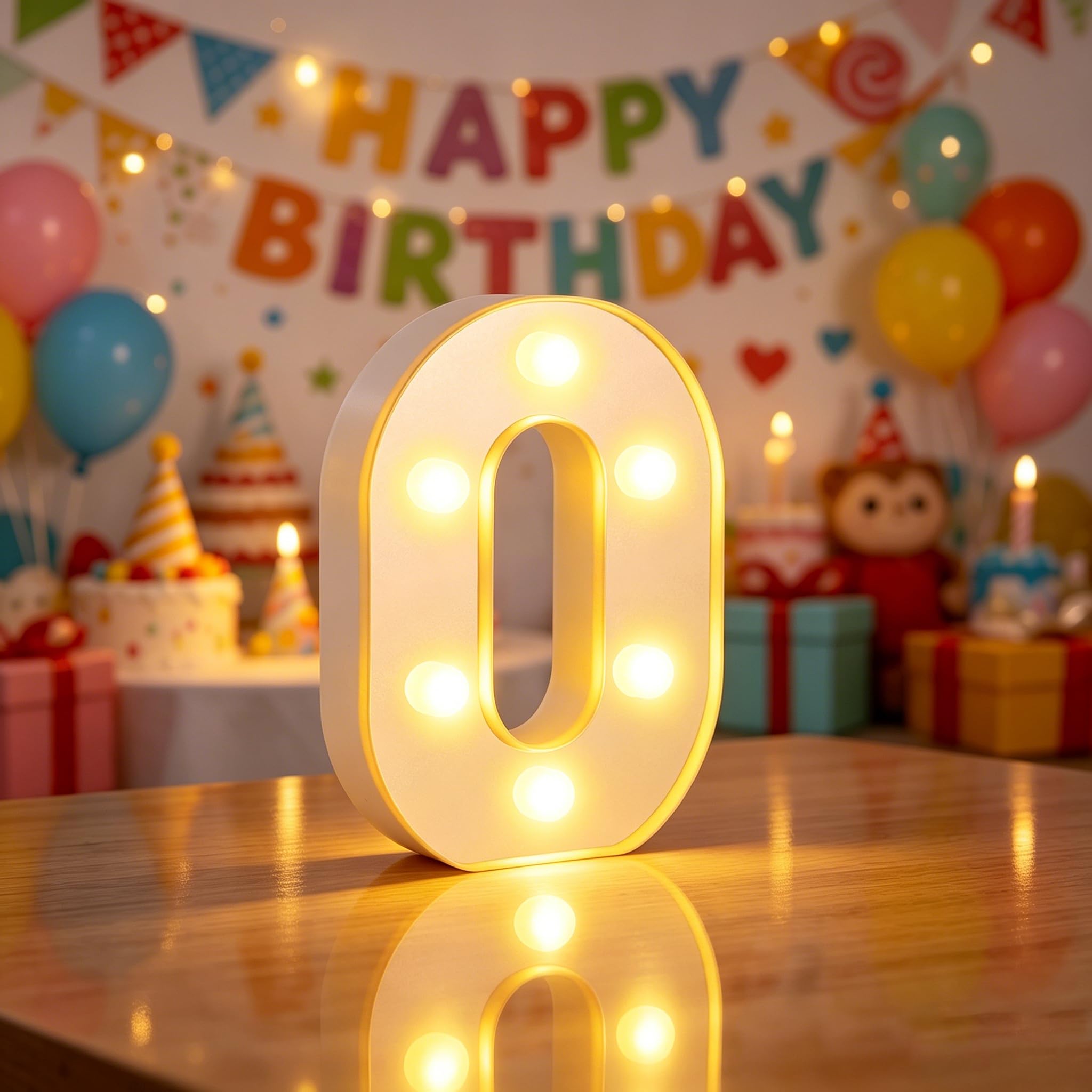 Light up Letters O, 6.3in LED Marquee Letter Lights for Girls Bedroom Accessories, Alphabet Sign Gifts for Girl Women, Birthday Lights for Valentine Party Birthday Decorations (O)