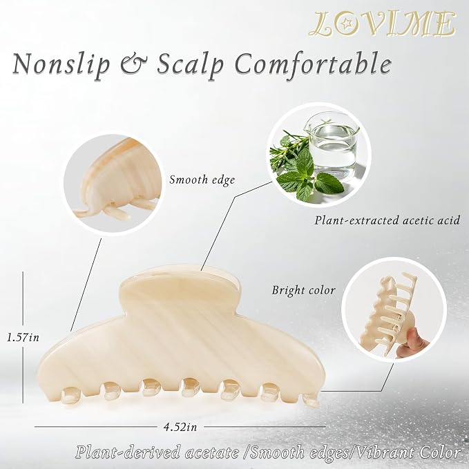 Pinza grande de 4.3 pulgadas para cabello delgado y grueso miniatura 6