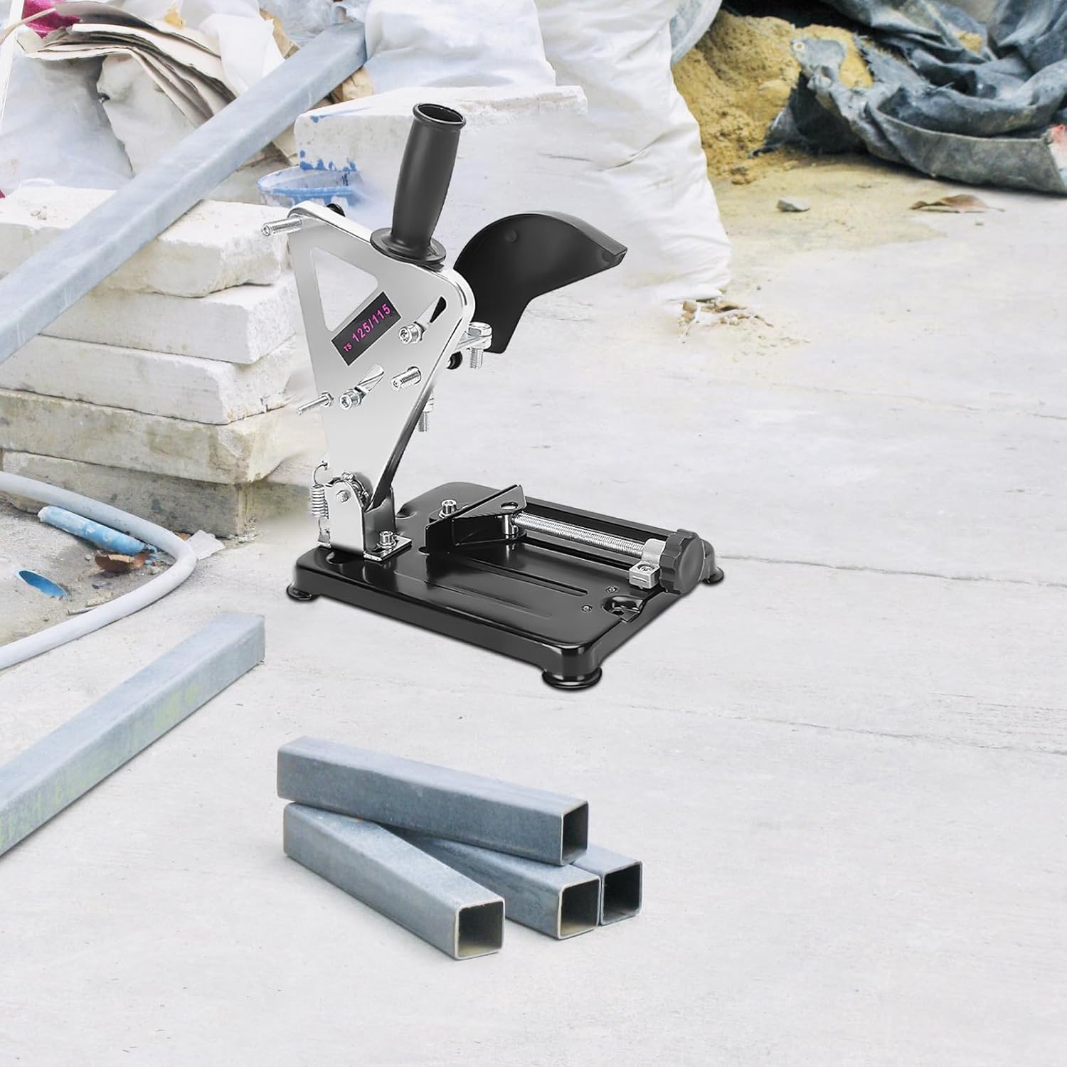 Adjustable Angle Grinder Stand Base Heavy Duty Cutting Machine Support Bracket for Cutting Ergonomic Handle for Enhanced Stability and Efficiency