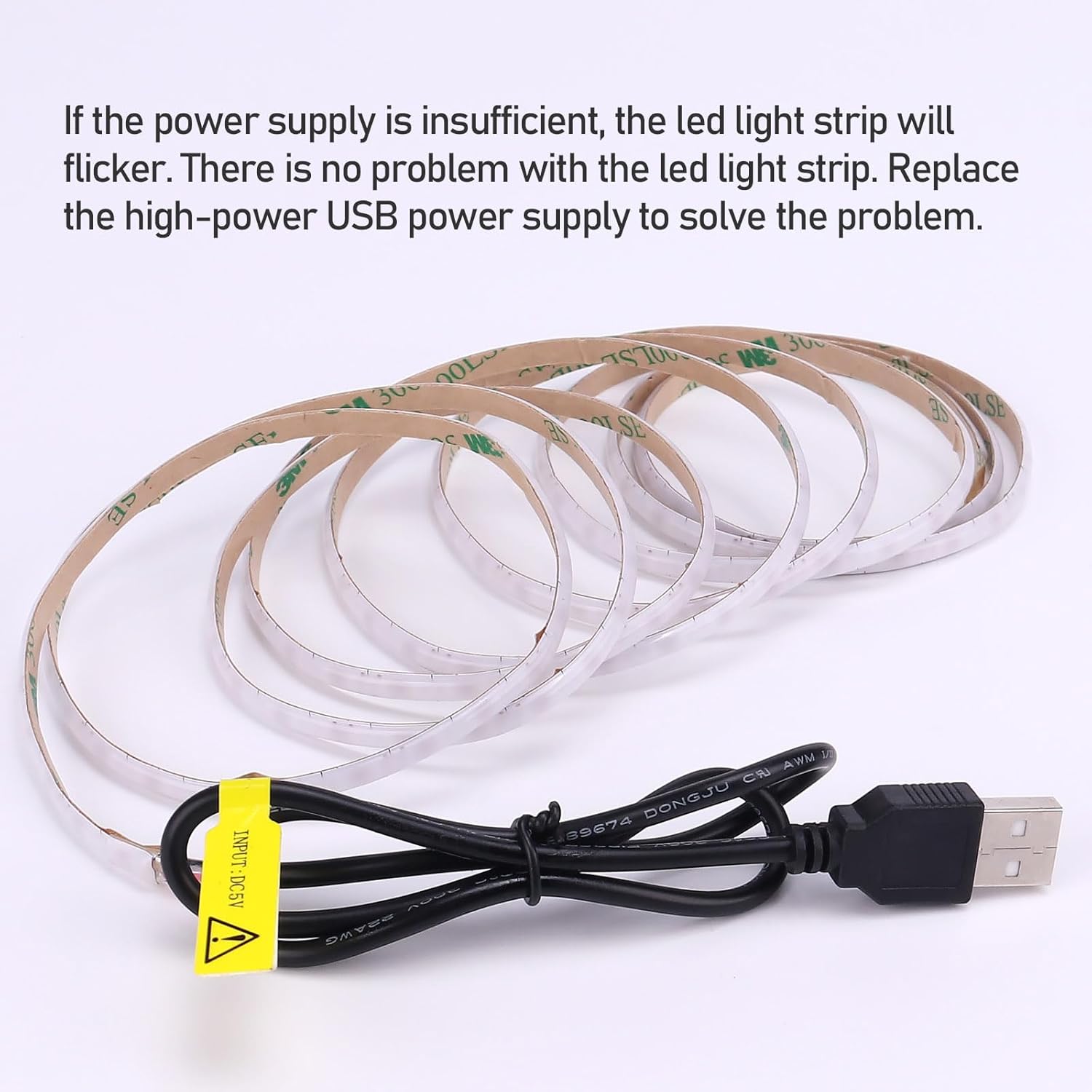 GOMING 5V 5mm Width COB USB LED Strip Light Blue USB Powered 13.12ft/4M(2pcs x 6.6ft/2M) High Density 400LEDs/M Flexible IP20 Not Waterproof LED Tape Lights for DIY Decoration Lighting