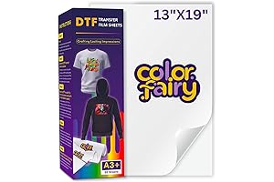 Colorfairy DTF Transfer Film 13" x 19" - Vibrant Colors, Easy Peel