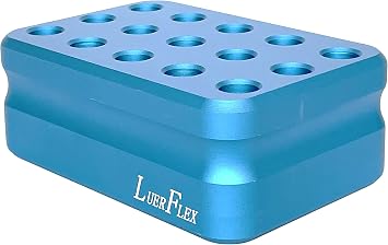 Aluminum Cooling Block Tube Cool Rack 15 Wells for 1.0ml and 1.5ml Cryogenic Vials and Facs Tubes Pack of 1