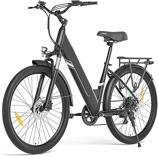 Touroll Vélo électrique J1 Pro, Vélo Électrique Adulte 100km Autonomie, Freins Disque Hydraulique, Batterie 36V 15.6Ah Amovible, 250W VTC Electrique Homme Femme