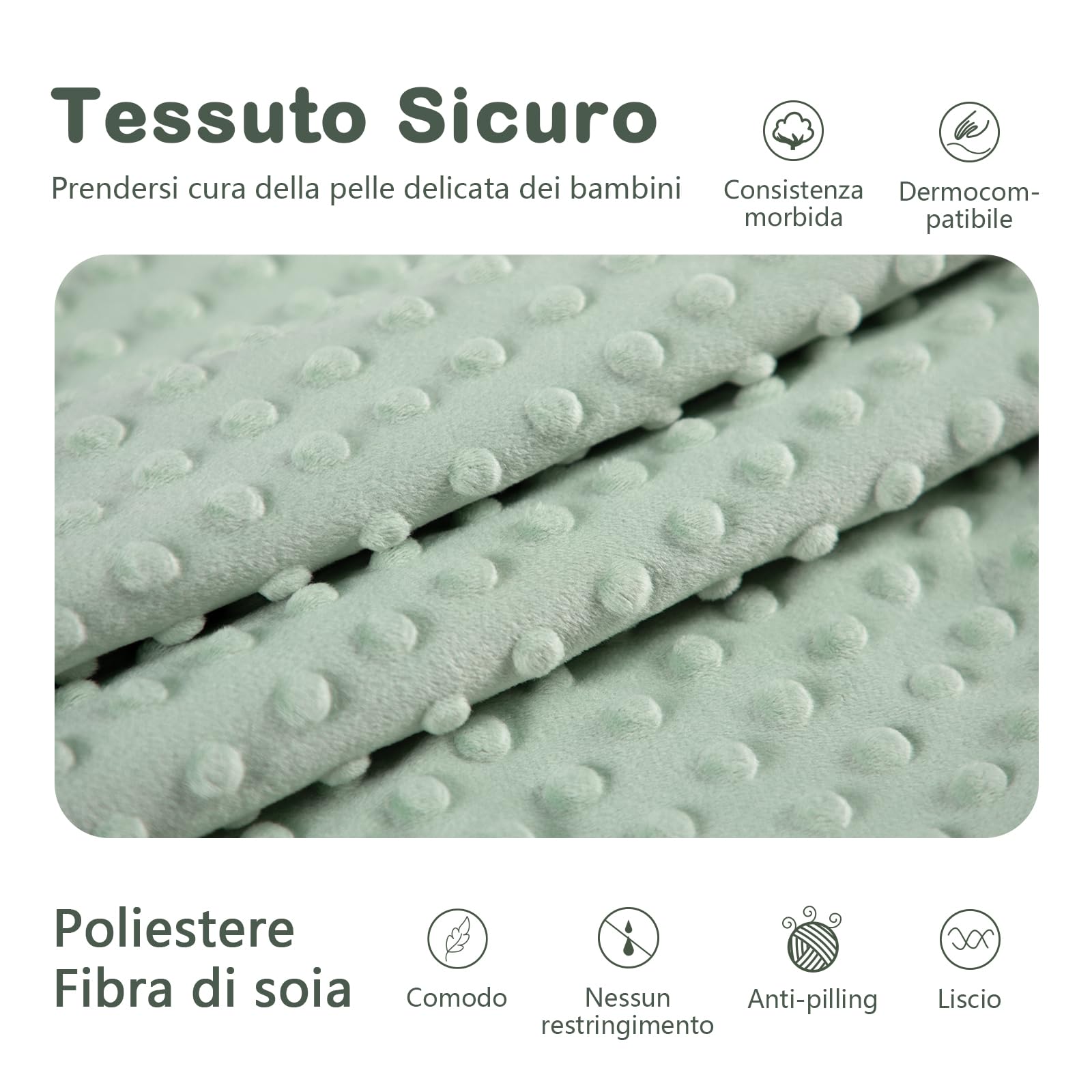 Mosebears Sacco nanna per bambini 1,5 Tog Confezione da 2 tutto l'anno Sacco nanna per bambini con fibra di soia Sacco nanna in cotone Varie misure Coperta nanna autunno inverno