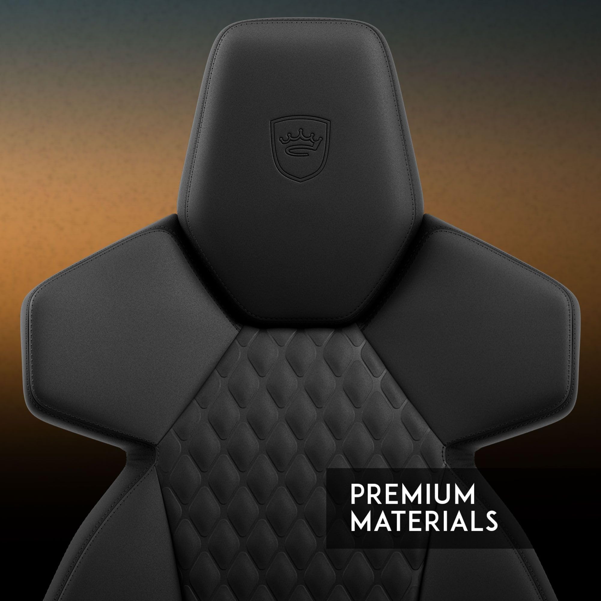 noblechairs Dawn Gaming Stuhl Schwarz – Ergonomischer Schreibtischstuhl mit klappbaren Armlehnen, Synchronmechanik, Kunstlederbezug, Lordosenstütze, Universalrollen
