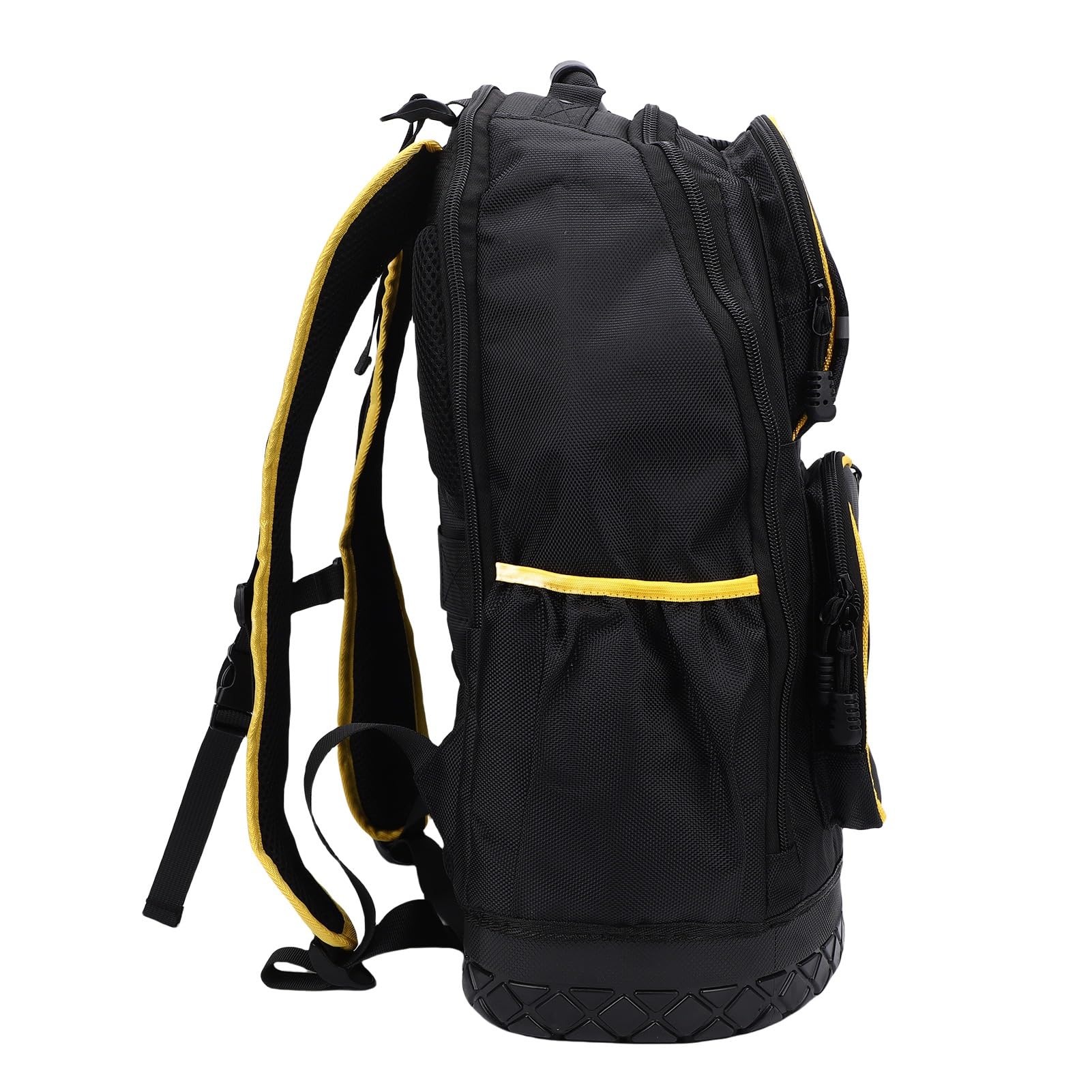 Zaino portautensili ZenithAur con fondo rigido e tasche multiple, borsa portautensili resistente con scomparto per laptop da 15,6 pollici e porta USB per elettricisti e tecnici.
