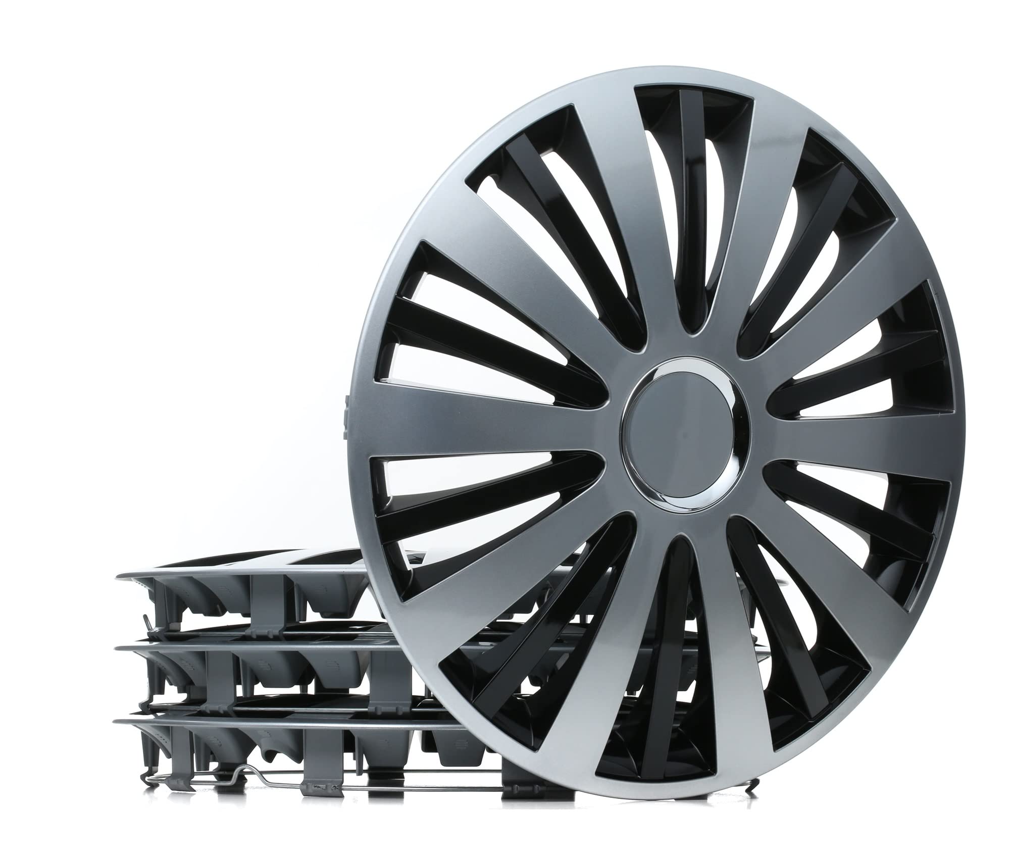Copricerchi 16" pollici Serie/Kit grigio nero Copricerchi Auto FALCON SR CZ 16
