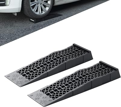 Car Ramp Lift Tire Ramp Load Capacity 3t Ramp Jack Tire Stop Maintenance Ramp Low Floor Ramp Set of 2