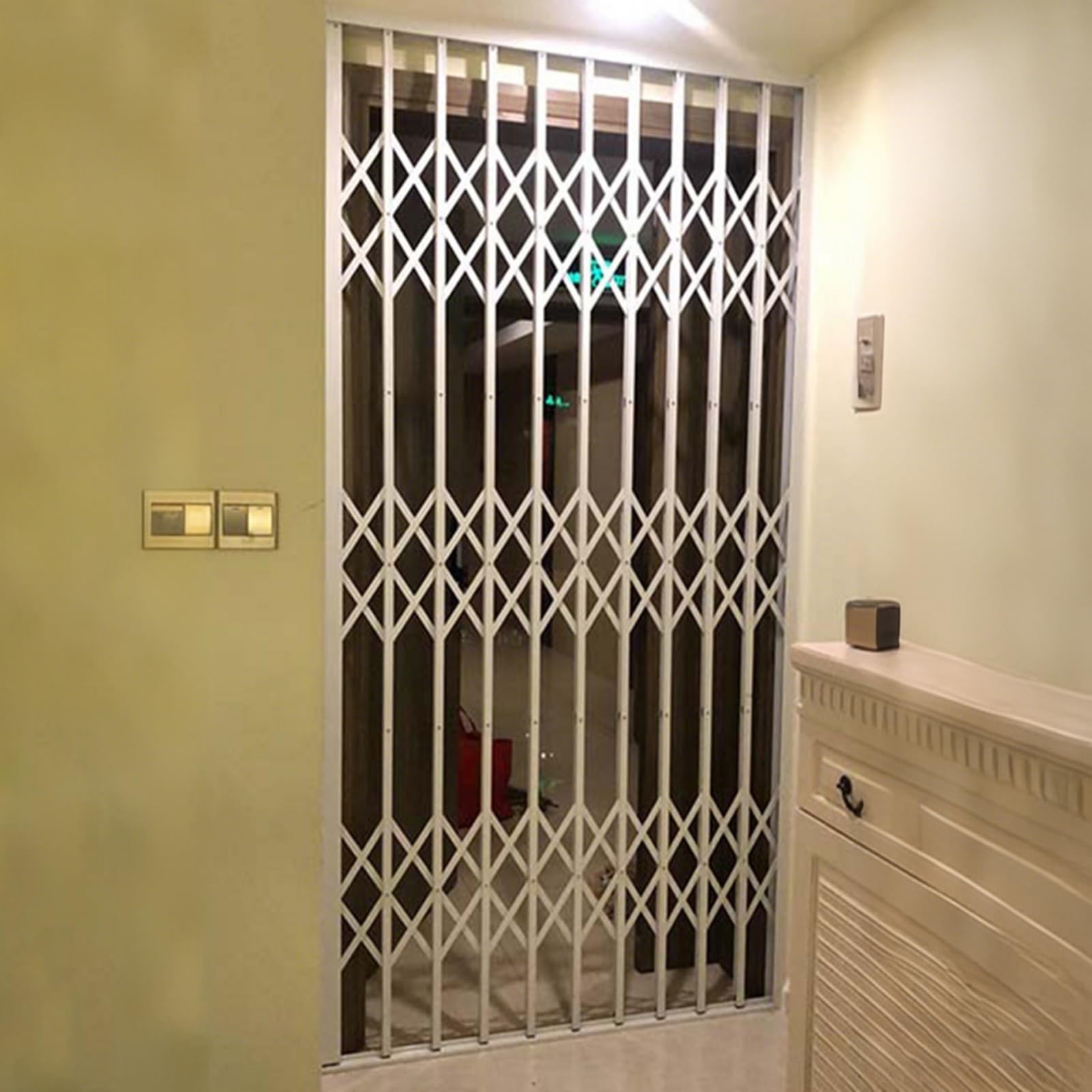 Zamykane osłony okienne do użytku domowego i komercyjnego, składana konstrukcja, zapobiegają włamaniu i ucieczce, trwałe bariery bezpieczeństwa