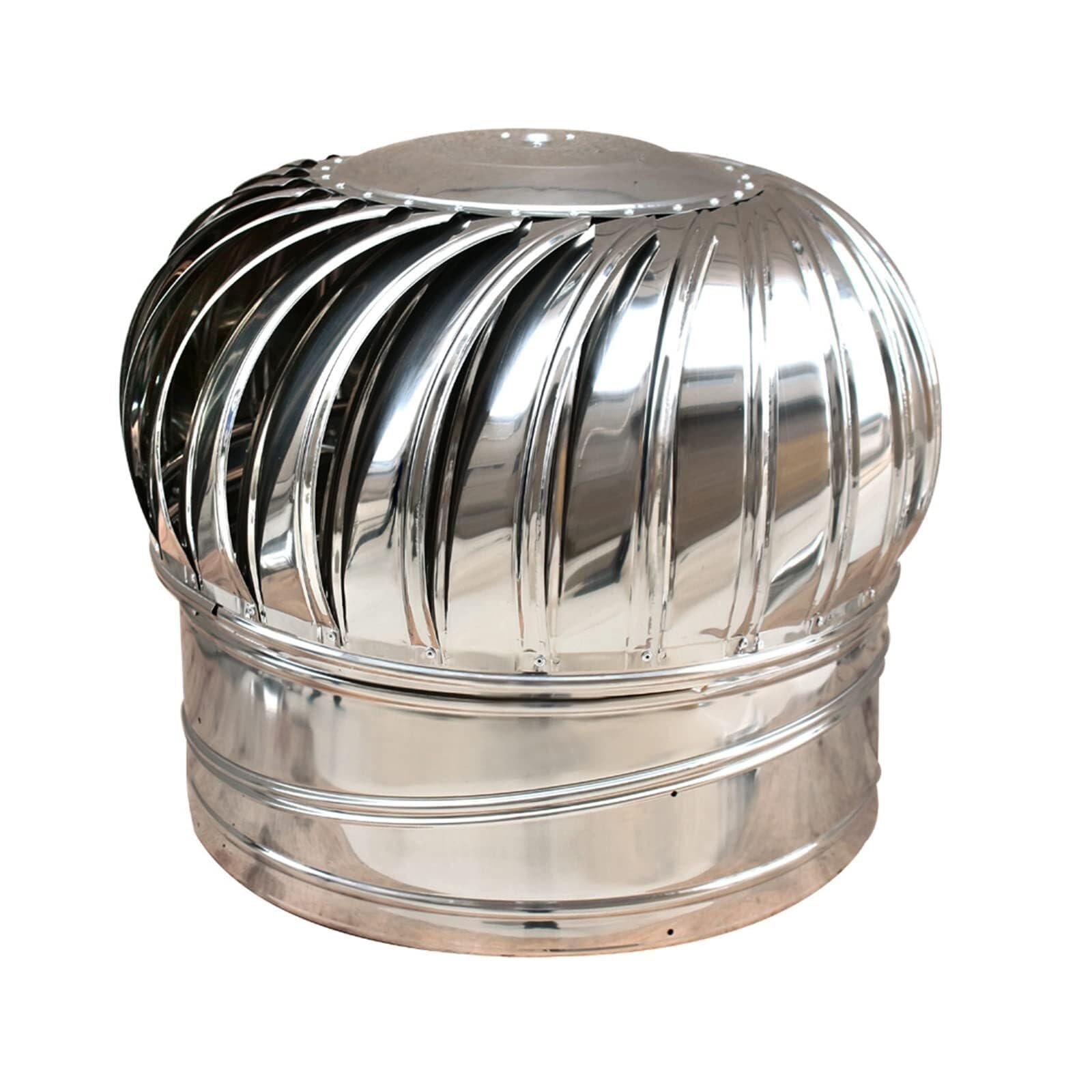 PFXNGMS Rotating Chimney Cowl Cap, Chimney Spinner Cowl, Swivel Chimney Cowl Cap,304 Stainless Steel(110mm)