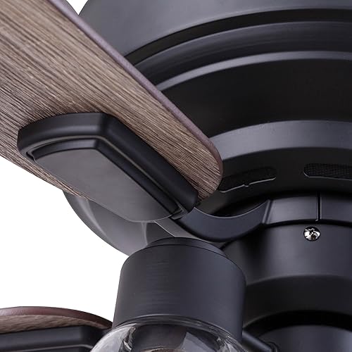 Miniatura 17 de Prominence Home Magonia - 51670-01 - Ventilador de techo LED de montaje empotrado con luz, regulable, cadena de tracción, aspas de doble acabado,