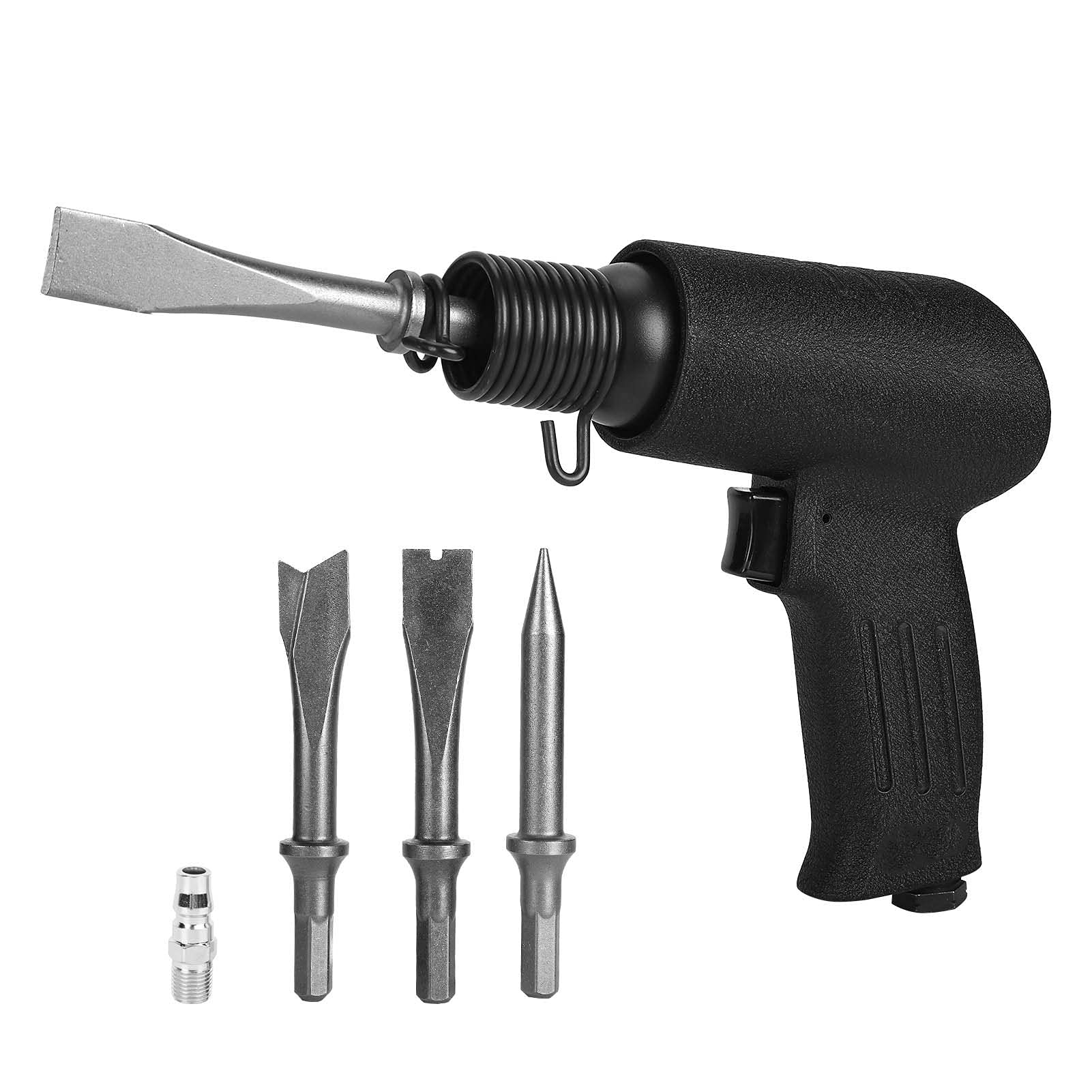 KP – 762 Luftmeißelschaufel, pneumatisches Hammerwerkzeug-Set mit 4 Meißelköpfen, 4200 bpm Schlaggeschwindigkeit zum Schneiden von Schaufeln, Schlitzen, Konstruktion aus legiertem (Japanischer Stil)