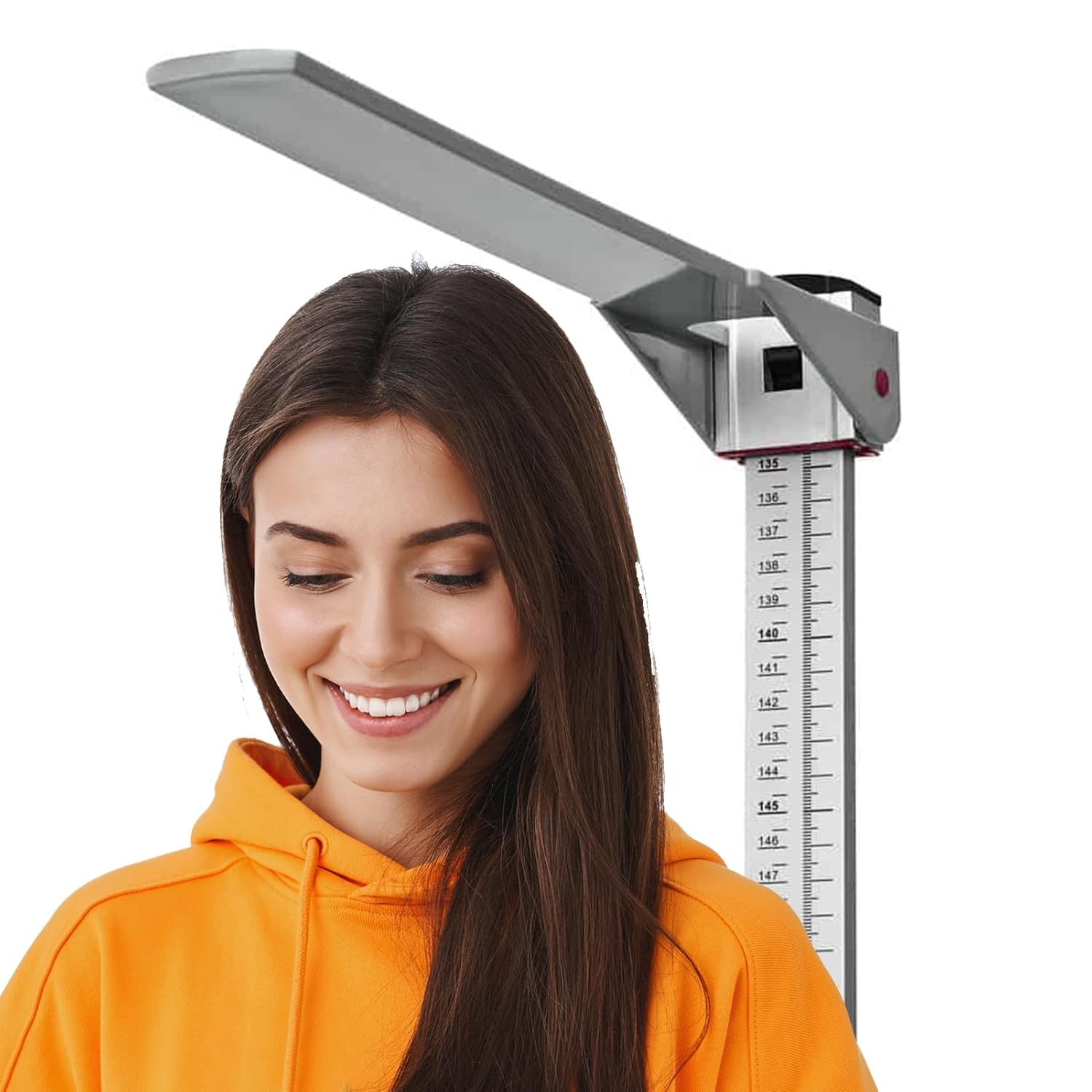 Helsevesen Wall Mounted Stadiometer Professional Aluminum Alloy Telescopic Height Rod, MR-230 Full Size 2” to 90” for Adults and Kids, Medical Office, Home, Gym Height Measuring Device