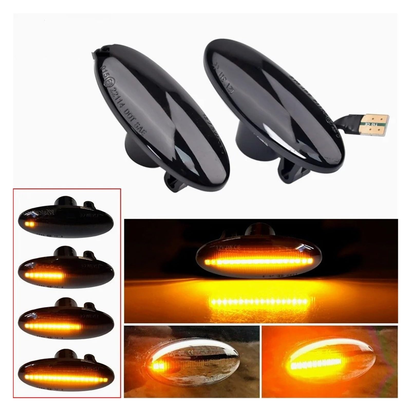 Indicatore Direzione Luci Di Direzione Laterali A LED Dinamiche Per Per Benz Per Smart Per Fortwo Per Forfour 453 2015 2016 2017 2018 2019 Accessori Per Auto Luci Laterali Per Auto(Smart Fortwo 1)