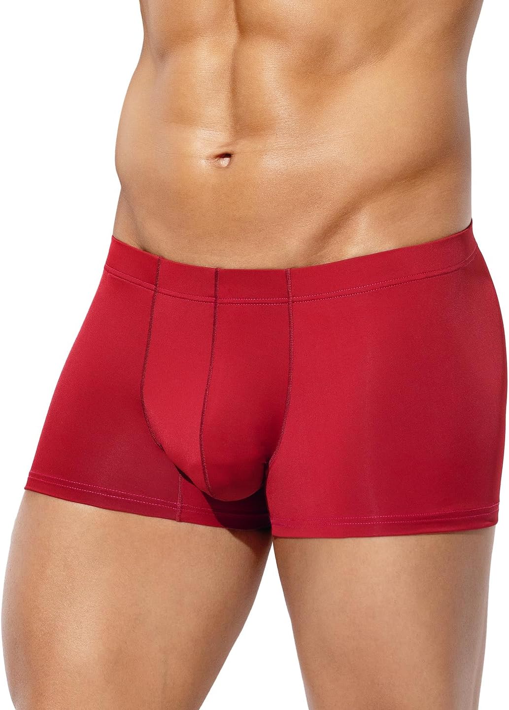 Men's Sexy Low Rise Trunks Breathable Ice Silk Seamless Underwear