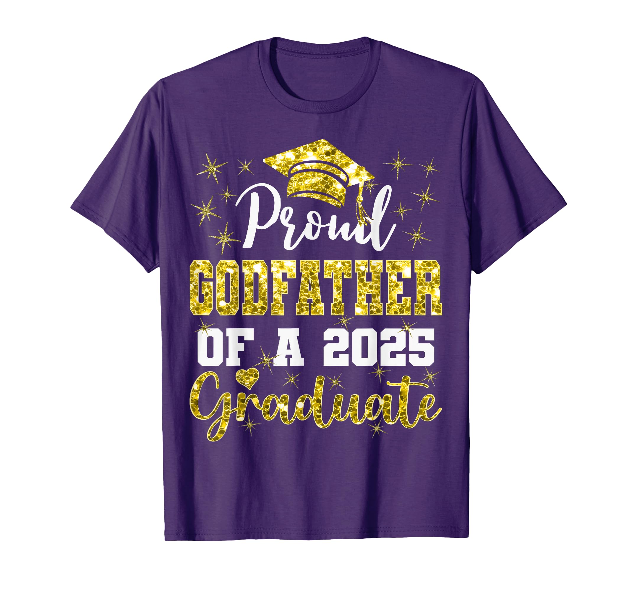 Super Proud Godfather of 2025 Graduate Graduation Family T-Shirt