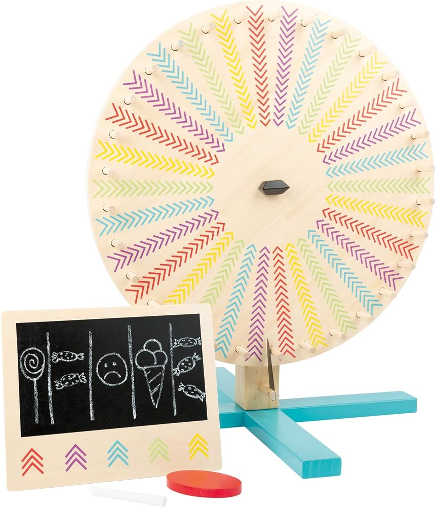 Small Foot 11371 Prize Wheel Active Made of Wood, FSC 100%-Certified, with a Small Chalkboard for Teams and Points Toys, Multicolored — 사진 1