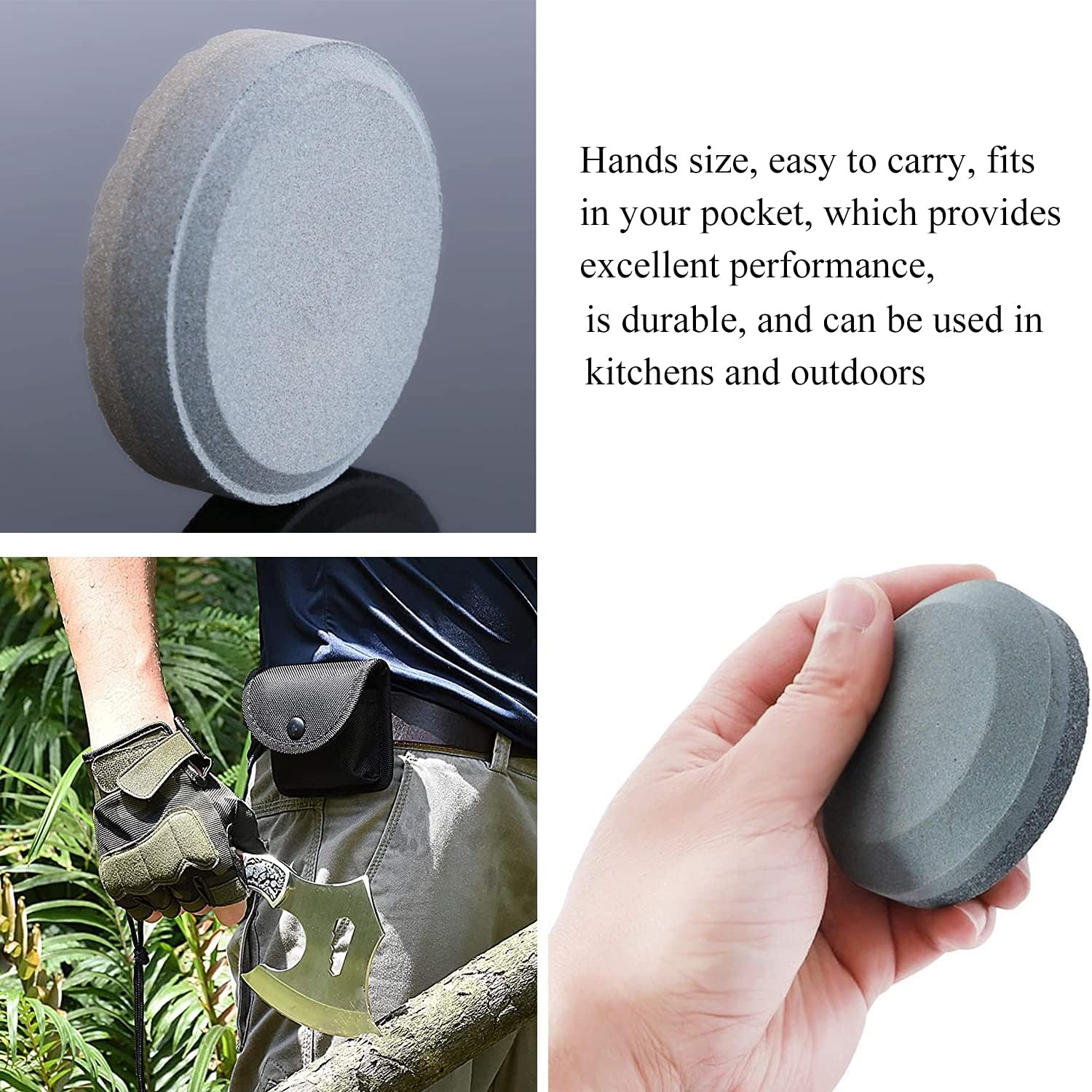 MANYEE Dual Grit Multi-Purpose Axe Sharpener& Hatchet Sharpening Stone Grinding Tool Multipurpos Sharpener Grinding Tool Axe&Hatchet Stone Extra Coarse/Middle Fine 120 Grits and 280 Grits on Each Side