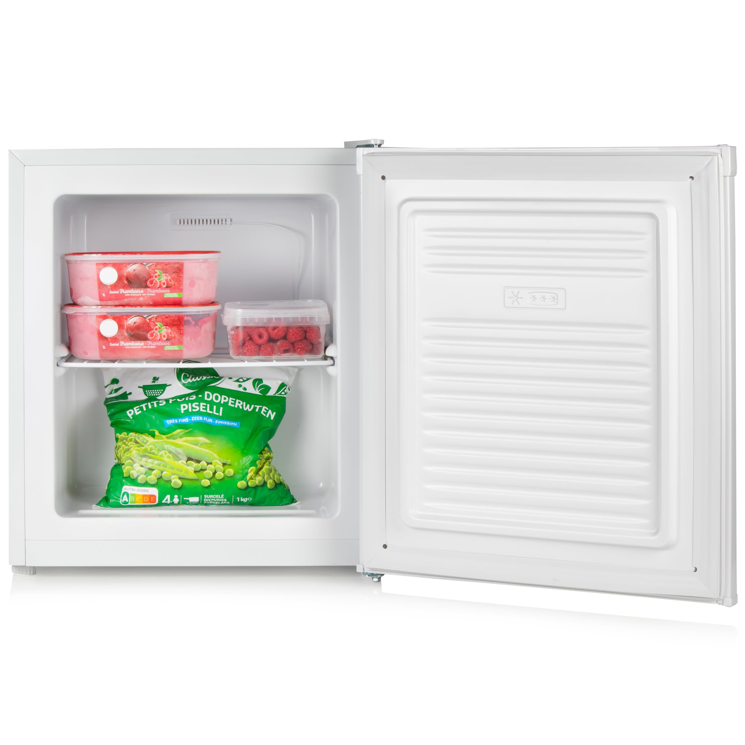 PRIMO PR146DV Mini Gefrierschrank - Gefrierschrank Klein - Freistehend - 33 Liter - Energieeffizienzklasse D - Weiß