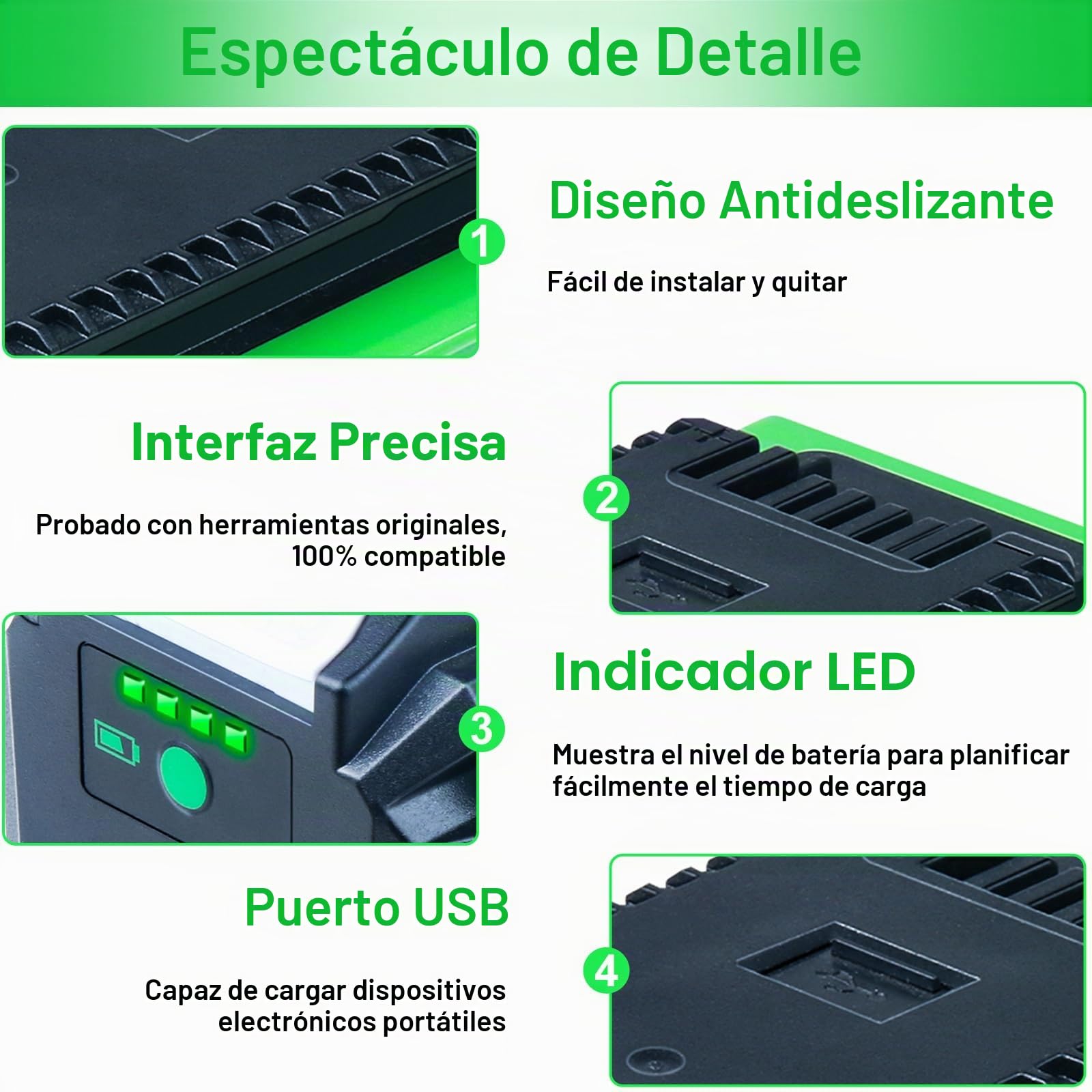 6000mAh Ricambio per Greenworks 40V Batería Totalmente Compatible con Accesorios Greenworks G-MAX 40V para motosierras