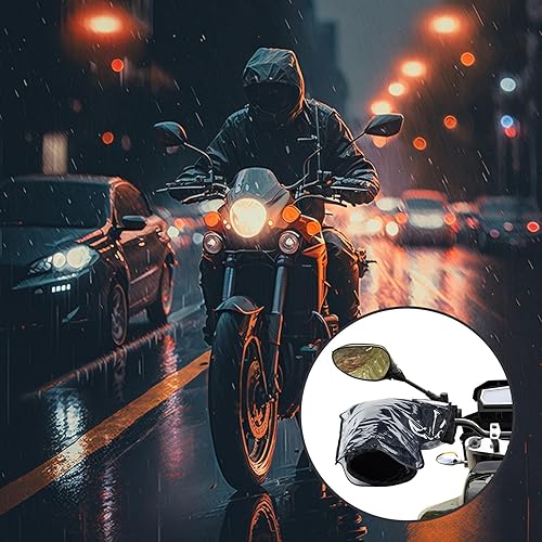 Miniatura 9 de Hanaive 2 juegos de guantes de manillar de motocicleta, impermeables, resistentes al viento, calentador de manos, cálido mango de motocicleta,