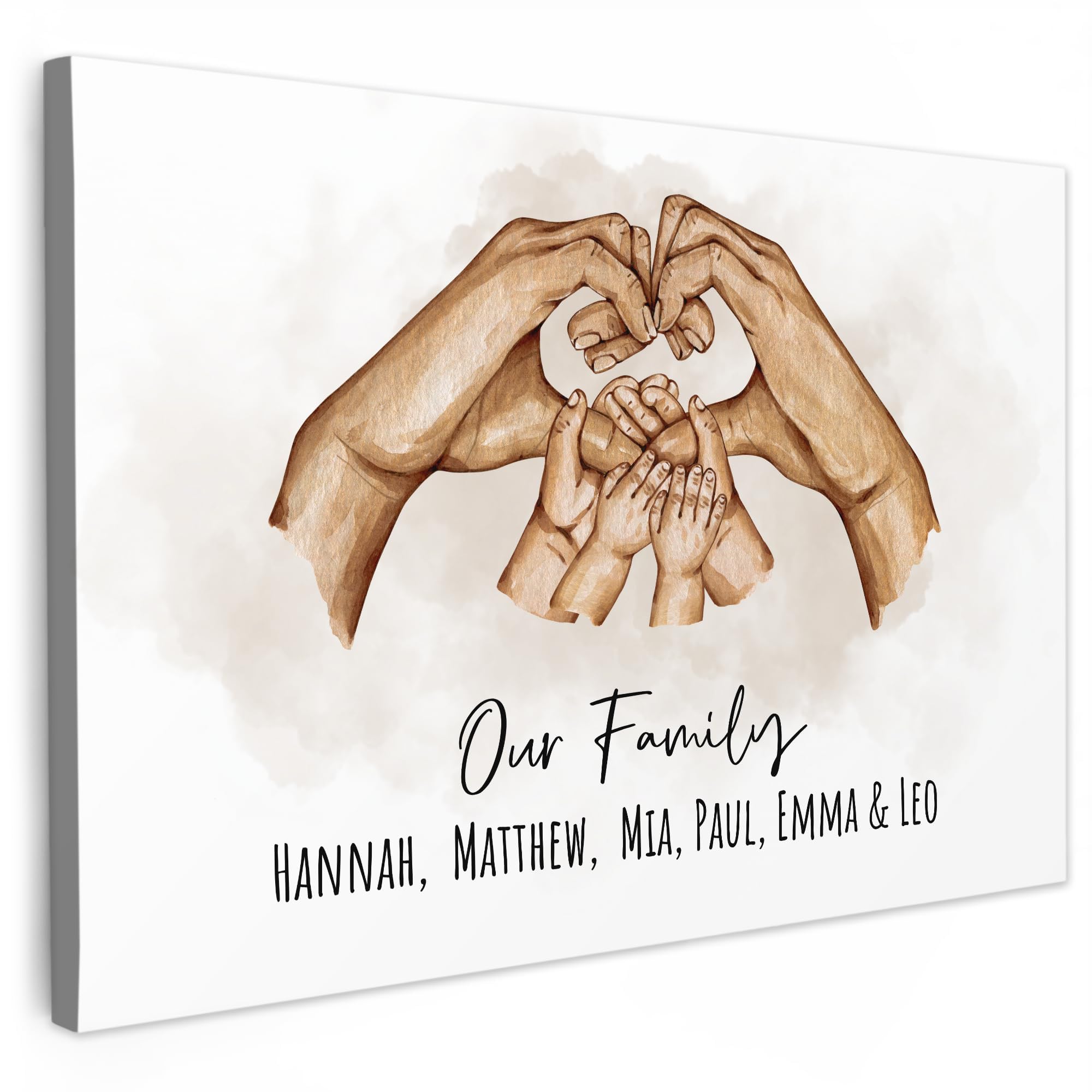 MuchoWow© Personalised Photo Canvas 16"x12" / 40x30 cm – Family Photo Canvas – Living Room & Bedroom – Custom Gift