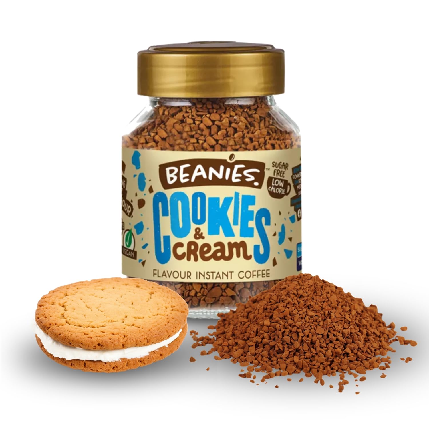 Beanies Cookies and Cream Flavour Instant Coffee, 50g | Crunchy Cookies & Cream | Naturally Flavoured | 100% Australian | Freeze- dried | Vegan | Nut-free-image-11