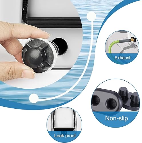 Miniatura 4 de Tapón de drenaje para enfriador, conector de manguera de repuesto, patas de goma antideslizantes, juego de 2 unidades para modelos YETI y RTIC