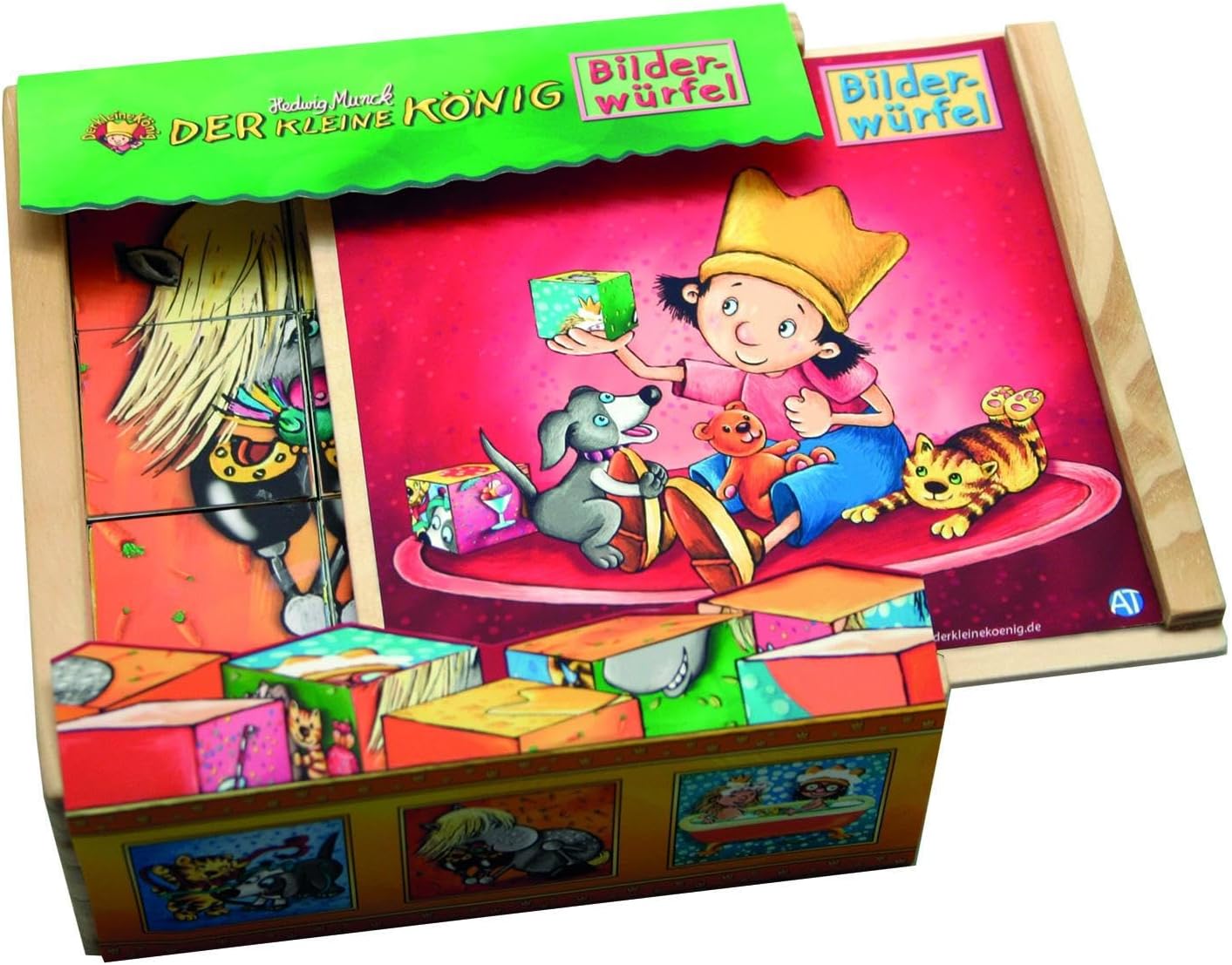 Trötsch Verlag 39796 Picture Cube The Little King in Wooden Box Approx. 13 x 13 x 5 cm