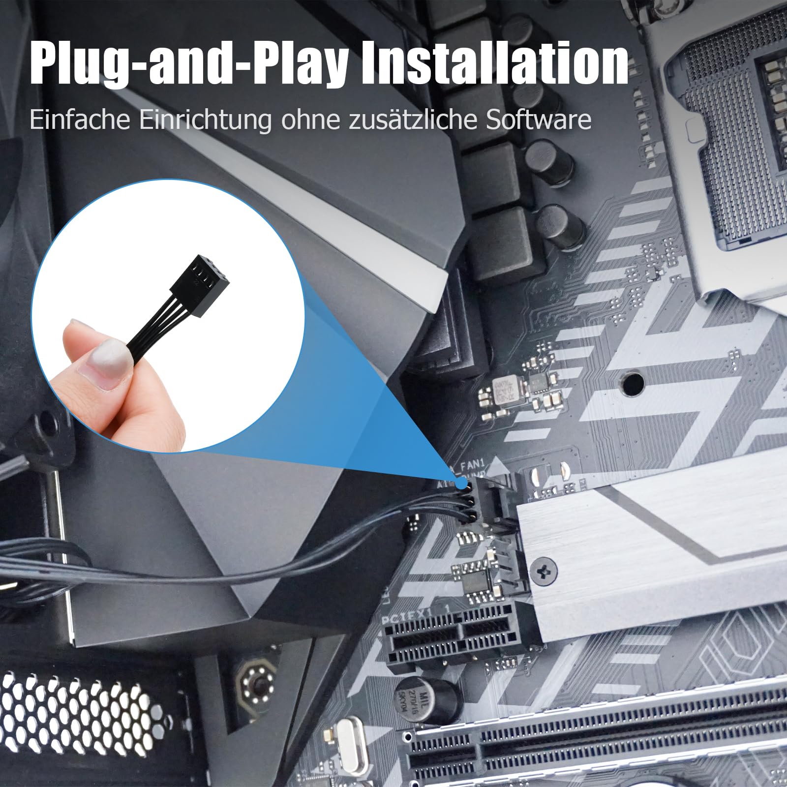 CESFONJER 4 stuks PWM fan splitter, PC ventilator energiekabel 1 tot 2 converter, 4 stuks PC Power kabel ventilator verlengkabel zwart