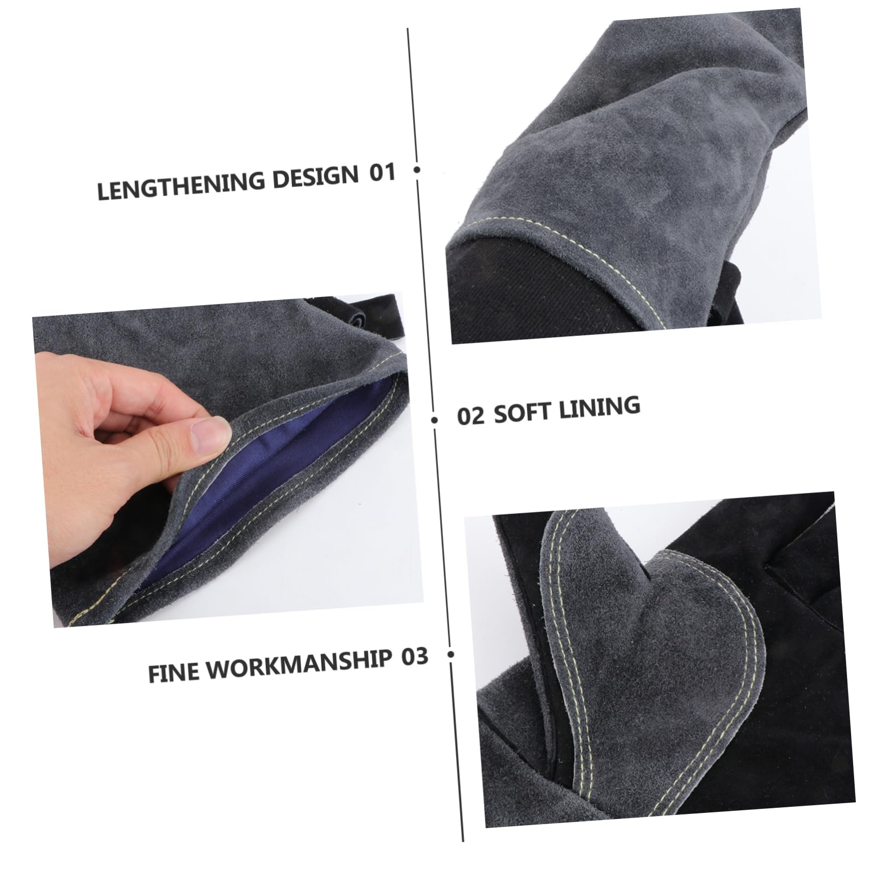 Angoily 1paia Guanti Resistenti Al Calore Per Barbecue Protettivi Da Lavoro Dispositivi Di Sicurezza Per Mani Materiali Di Design Semplice Comodi Da Indossare e Rimuovere