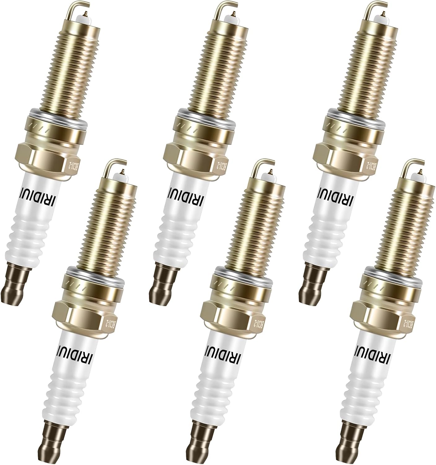 Iridium Spark Plugs 6Pack 7751 ILZKR7B11 Compatible with Honda for Accord 2009-2017, for Odyssey 2008-2010, for Pilot 2009-2021, for Ridgeline 2009-2014