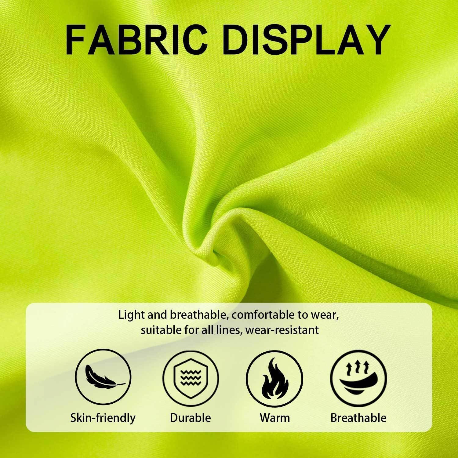 Custom Reflective Safety Jacket Fleece High Visibility Hoodie Customized Personalized Logo Zip Up Work Sweatshirt - Image 7