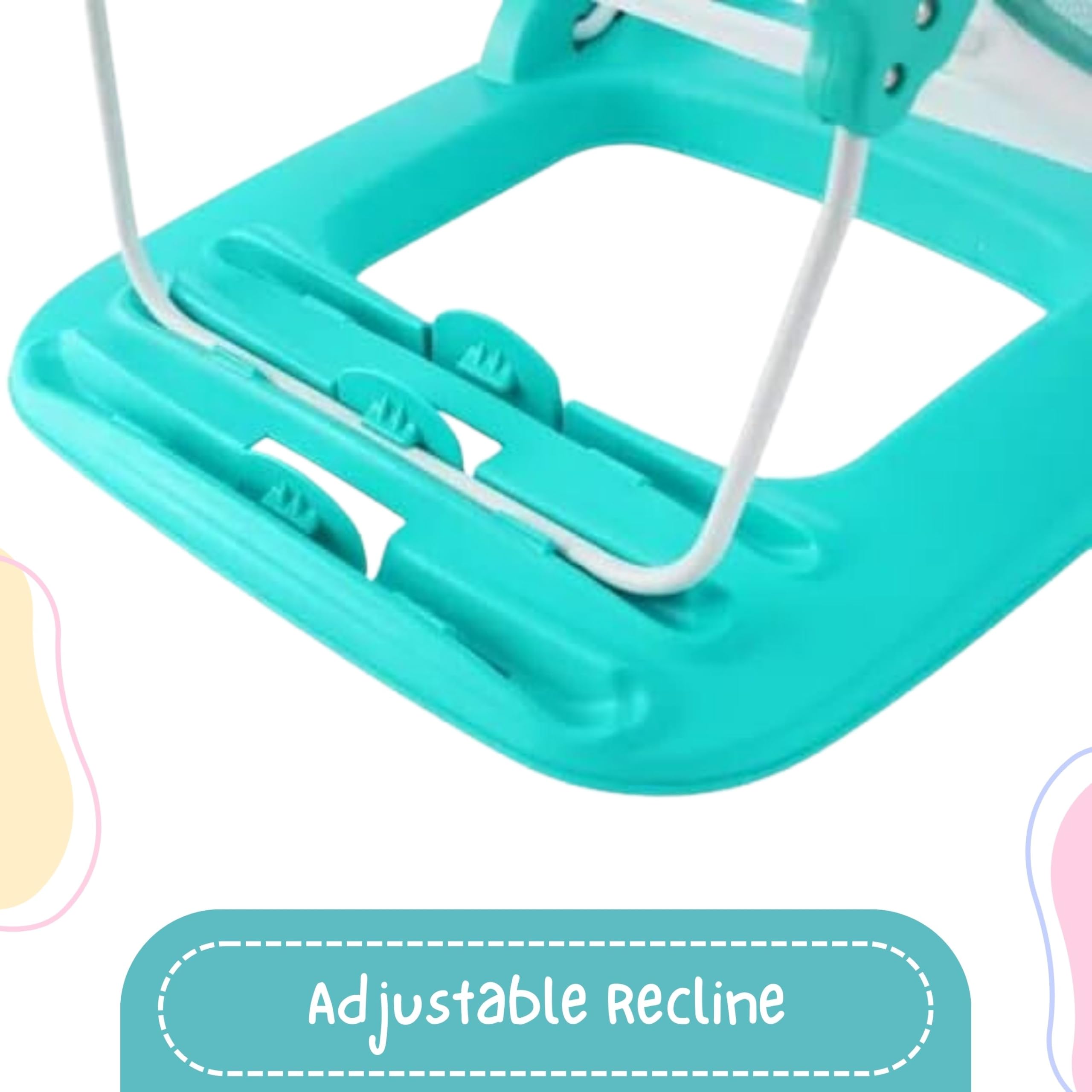 OBABY Newborn Baby Bather Foldable/Reclining/Quick Dry/Portable/Soft Cushion/Non-Slip 3 Position Adjustable, Printed and Colorful Infant Bather for Daily use. (0-18 Months) - Image 6 thumbnail