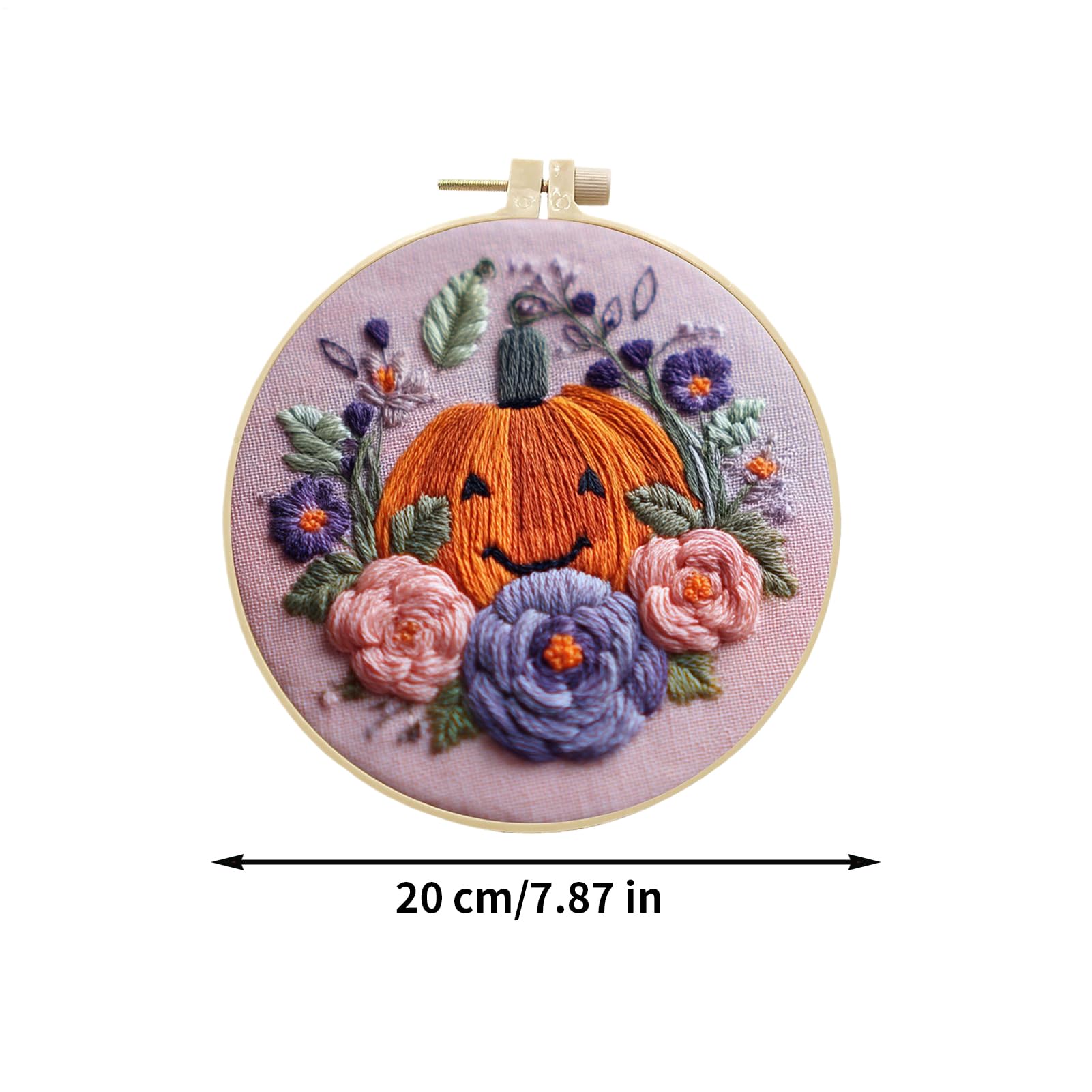 Set da ricamo per Halloween, per principianti, set da ricamo gotico per Halloween, con motivo a castello, set da cucito con istruzioni per la famiglia, figlie, marito, moglie, fidanzate, ragazze