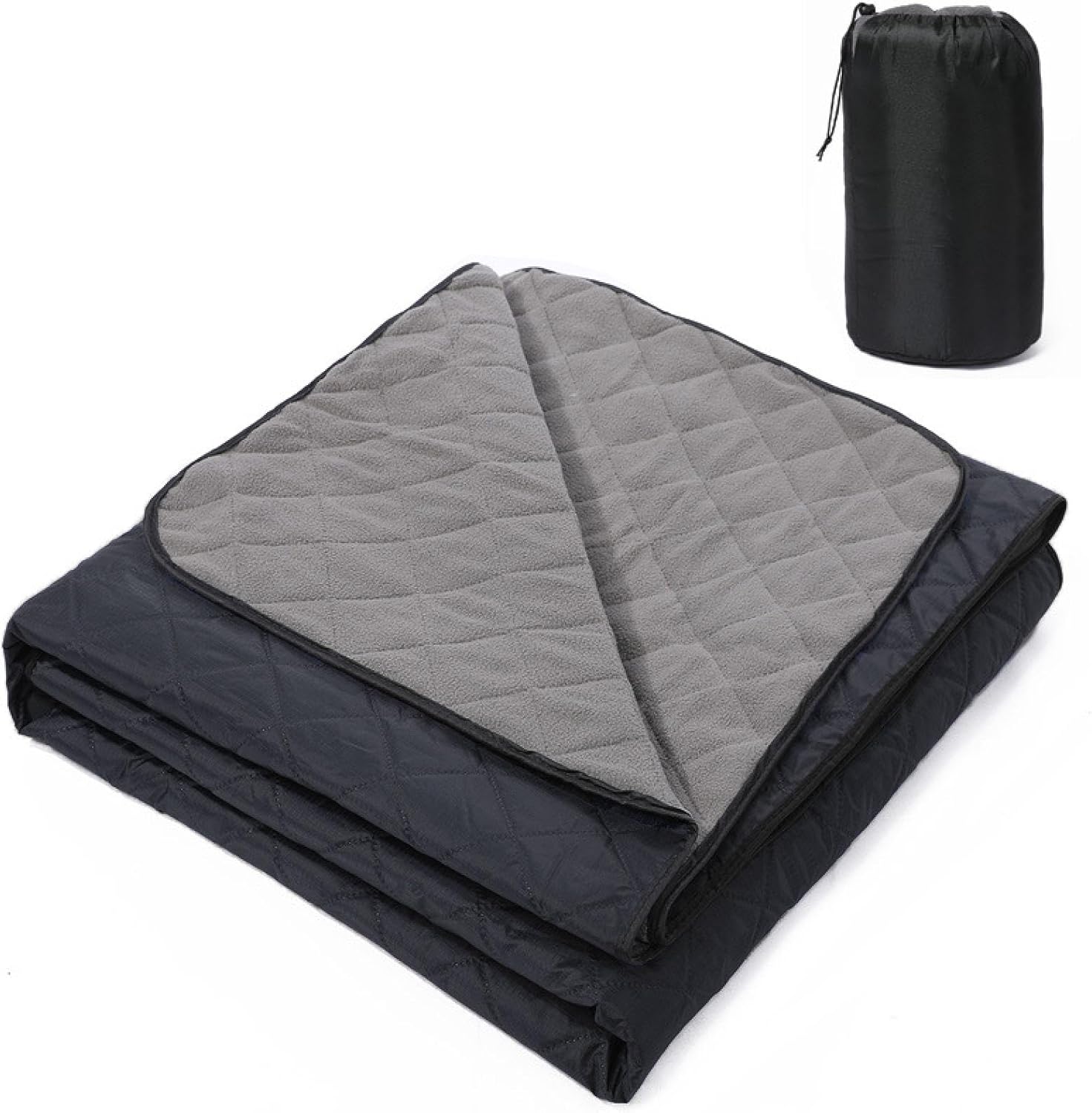 Outdoor Camping Blanket Fleece Waterproof Stadium Blanket with Carrying Case Lightweight Camping Blanket 79 * 57 inches