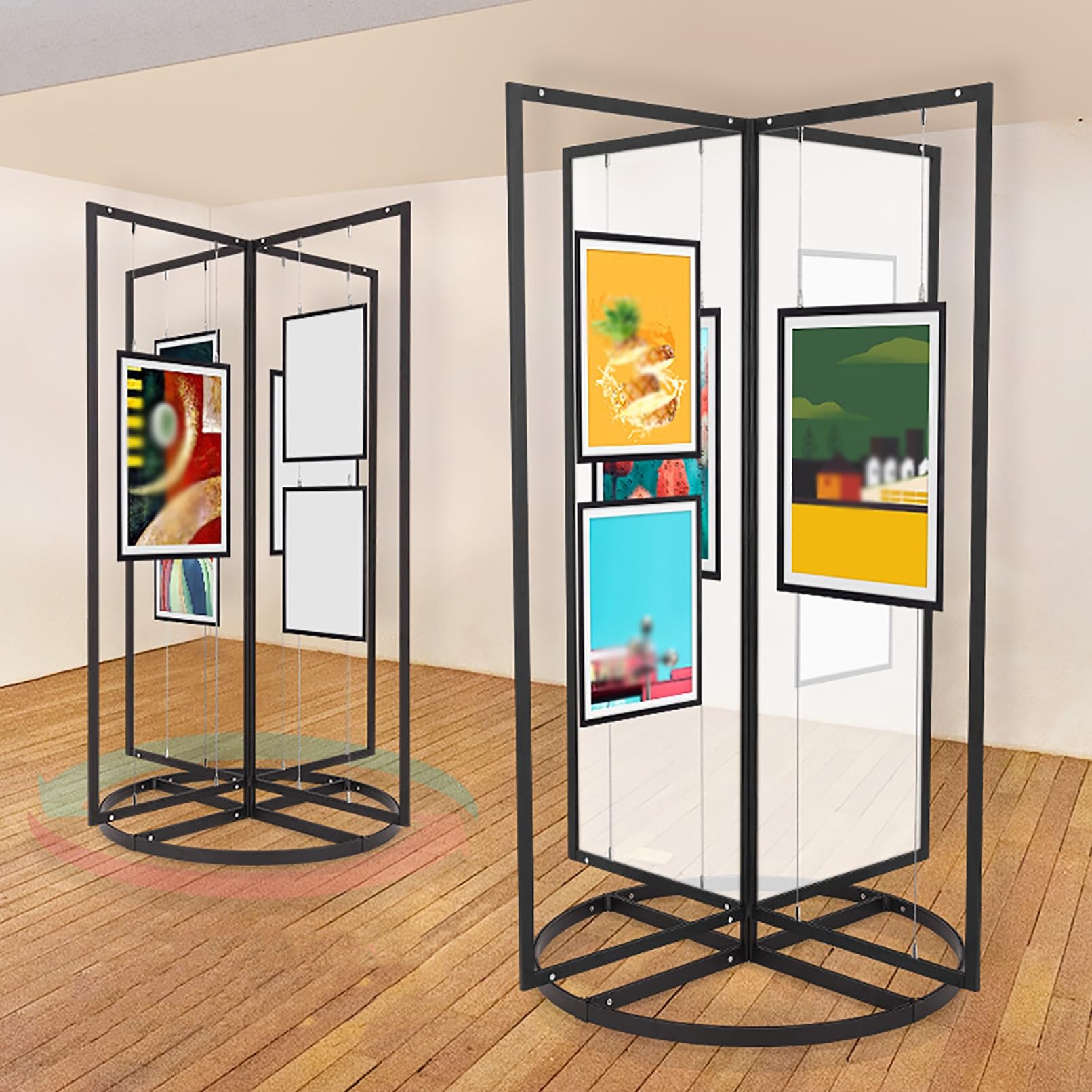 Soporte de presentación independiente para exposiciones de arte, caligrafía, carteles, carteles, galerías y ferias de manualidades (60 x 180 cm)