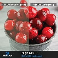 Vista 7 de Great Eagle A19 LED Light Bulbs 60 Watt Equivalent - UL Listed - Cool White 4000K LED Light Bulb - 9W Non Dimmable, 800 Lumens (6 Pack)