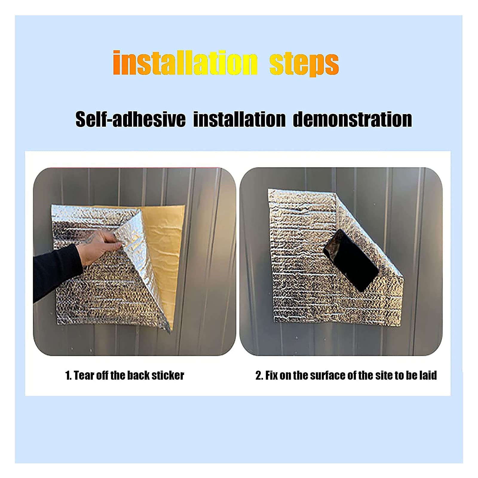 IBOWZ Réflecteur Radiateur Rouleau d'isolation en Feuille de réflecteur de Chaleur pour radiateur Rouleau d'isolation réfléchissant Double Feuille d'aluminium à Bulles d'aluminium